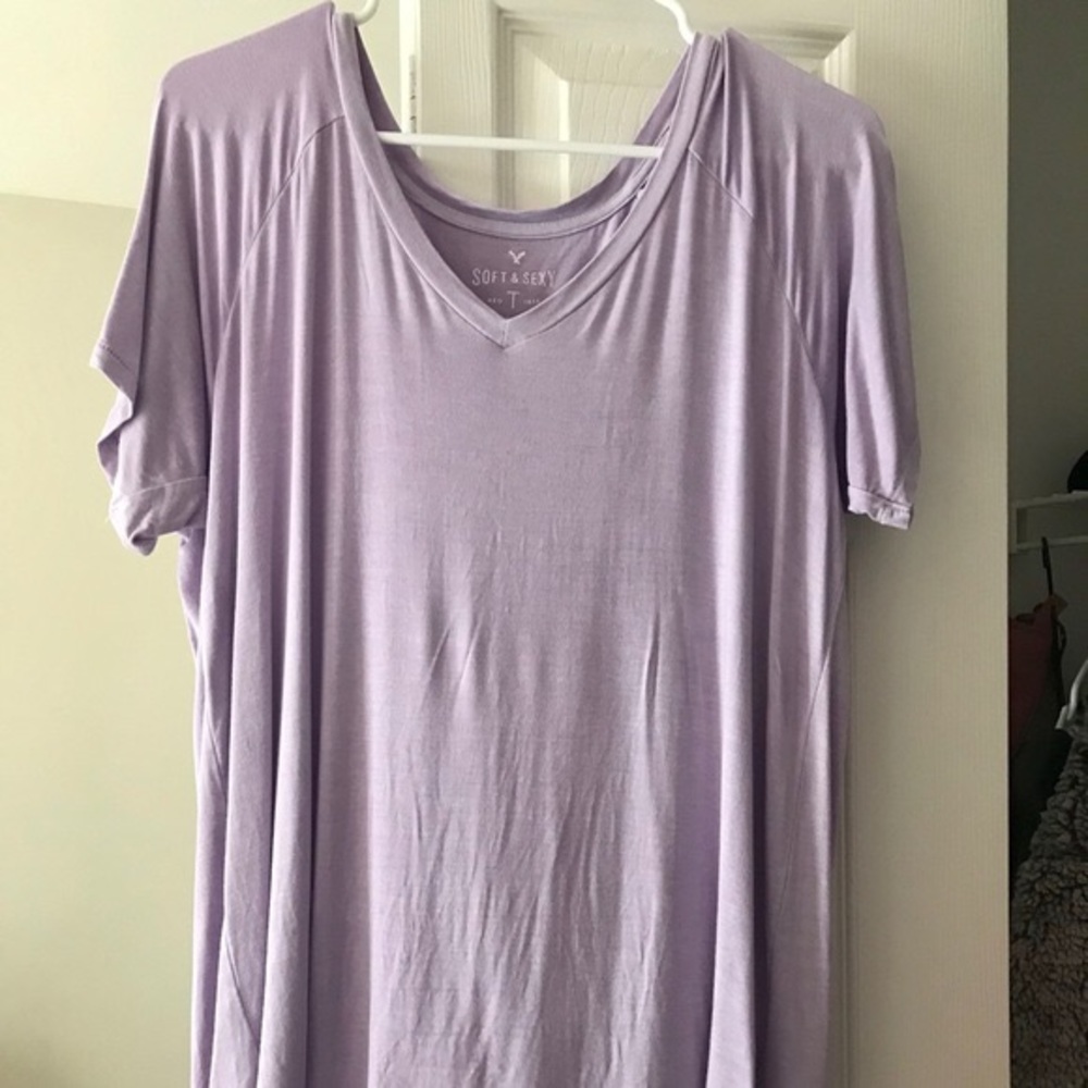 Mauve soft and sexy v neck
